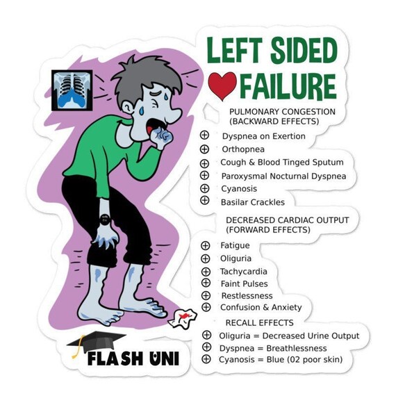 Left Sided Heart Failure Sticker Etsy Australia