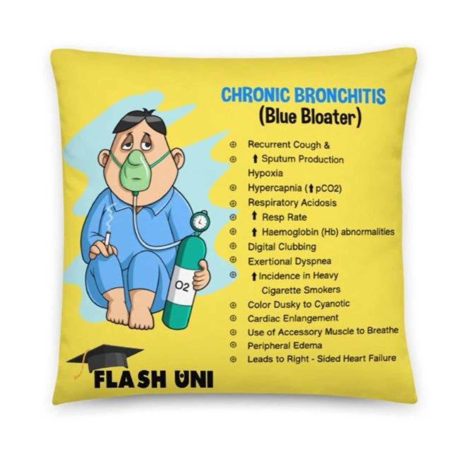 Chronic Obstructive Pulmonary Disease COPD Pillow Yellow Etsy