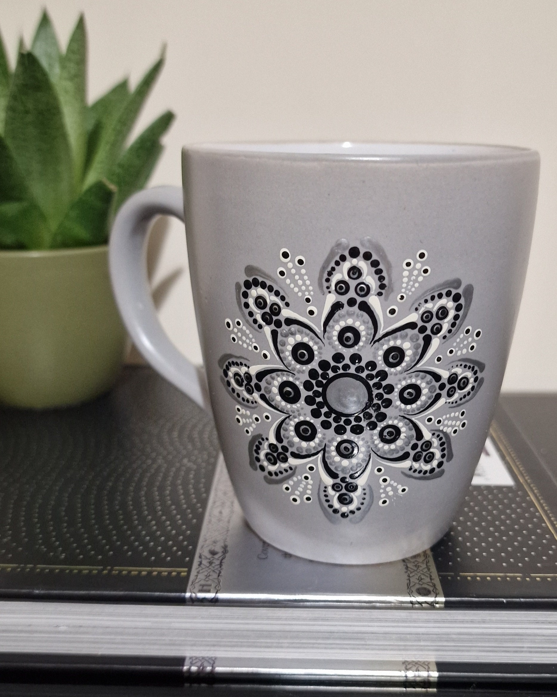 Dot Mandala Downloadable PDF Pattern - Delight - Wrap Around Mug