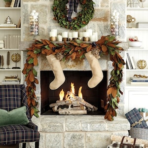 Live Southern Magnolia Garland- SALE! Fresh and Made-to-Order, Weddings, Holiday Decor, Fireplace, Entryway, Staircase, Centerpiece