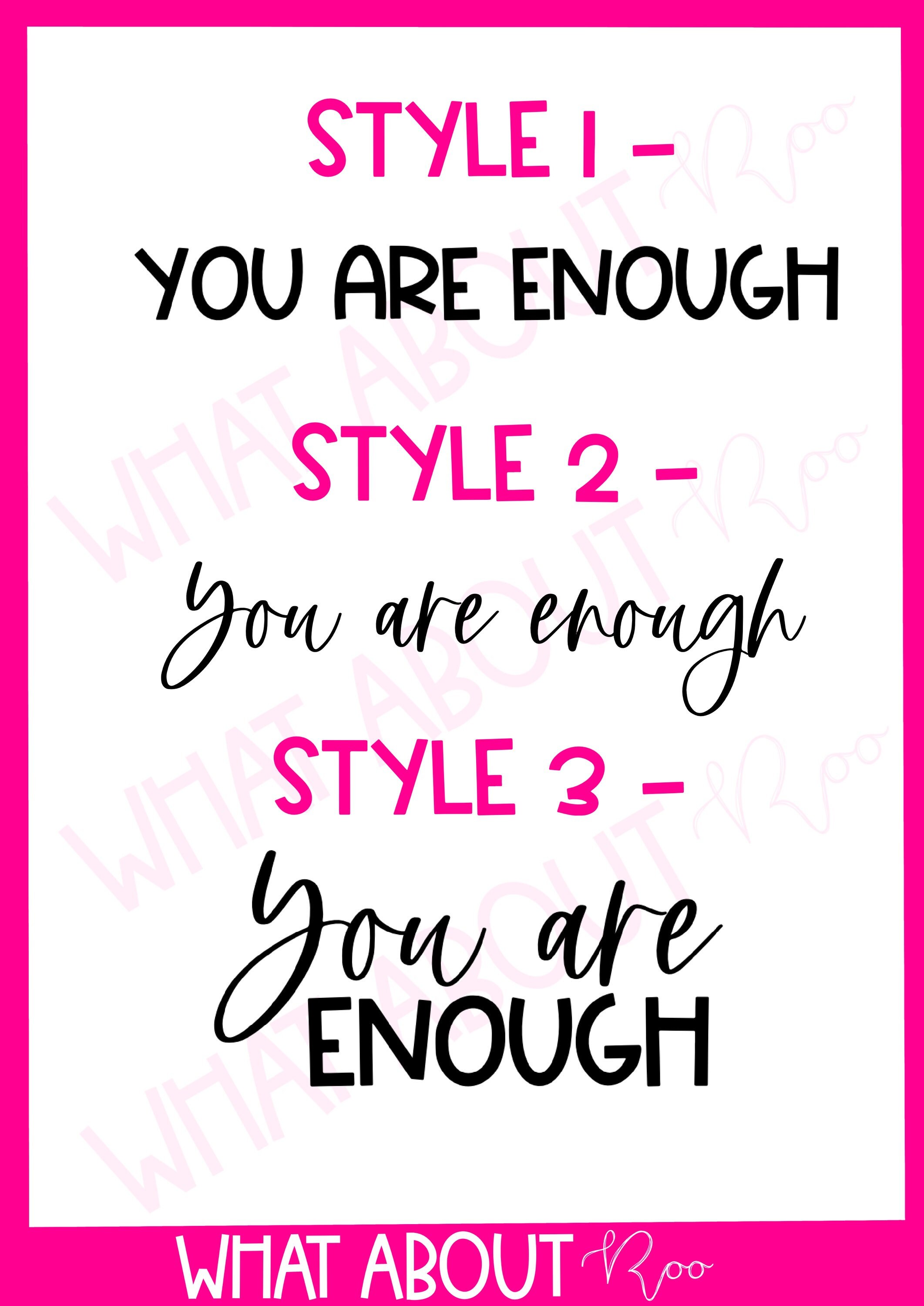 YOU are ENOUGH / mirror affirmation / mirror decal / positive Etsy