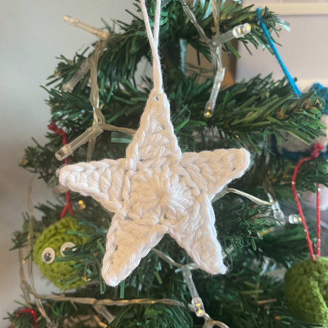 Crochet Star Christmas Tree Decoration Etsy