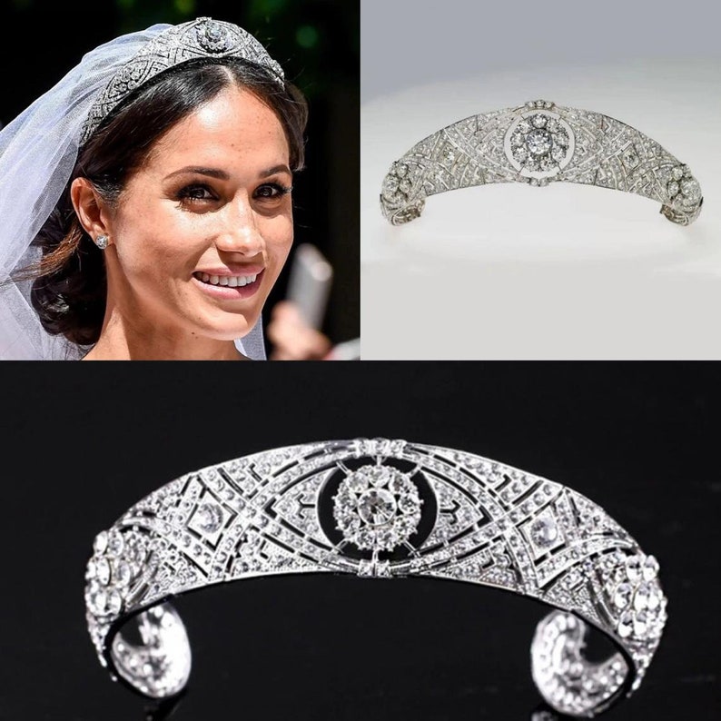 MEGHAN MARKLE wedding tiara Bridal rhinestone crown Royal Etsy