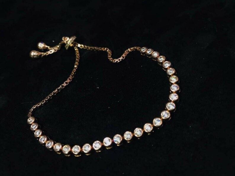 Gold-colored silver bracelet
