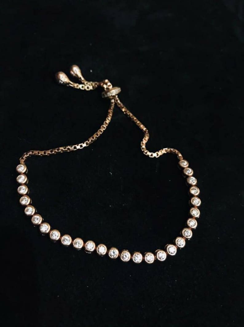 Gold-colored silver bracelet