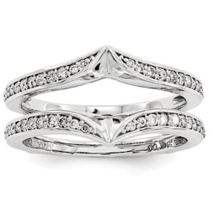 Enhancer Hochzeit Ring Band, Verlobungsring, Wrap Schutz Band, Kronen Jahrestag Spacer Band, Wraps für Ring, Jacke wickeln Ring 14K Solid Gold
