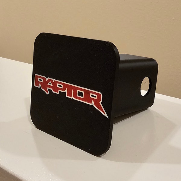 Raptor, R, or personalized custom 2" Hitch Receiver Cover. Hitch Pin not included. Send us your design/logo!