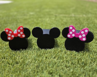 Mickey or Minnie Mouse or personalized custom 2" Hitch Receiver Cover. Hitch Pin not included.