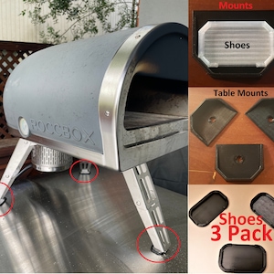 Gozney Roccbox Pizza Oven TPU Rubber Shoes or Table Mounts (3 pack)