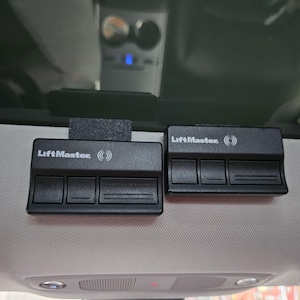 Two Tesla Garage Door Opener Remote Clips, LiftMaster, Chamberlain, and Genie