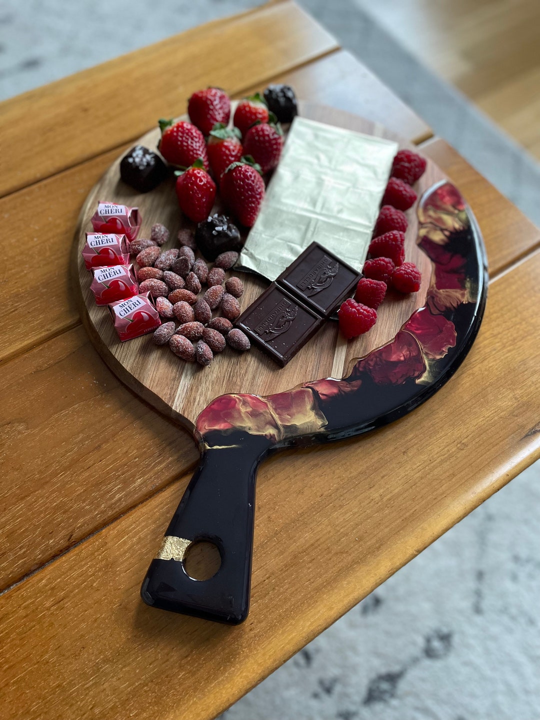 Custom Painted Charcuterie Boards Custom Cheese Board / Serving Platter