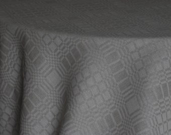 Linen Blend Tablecloth / Traditional Pattern / Various Sizes