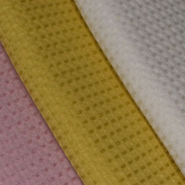 Linen Blend Waffle Bedspread / Throw / Bedcover / Blanket / Off-White / Mustard / Pink / Various Sizes / Bedroom Design