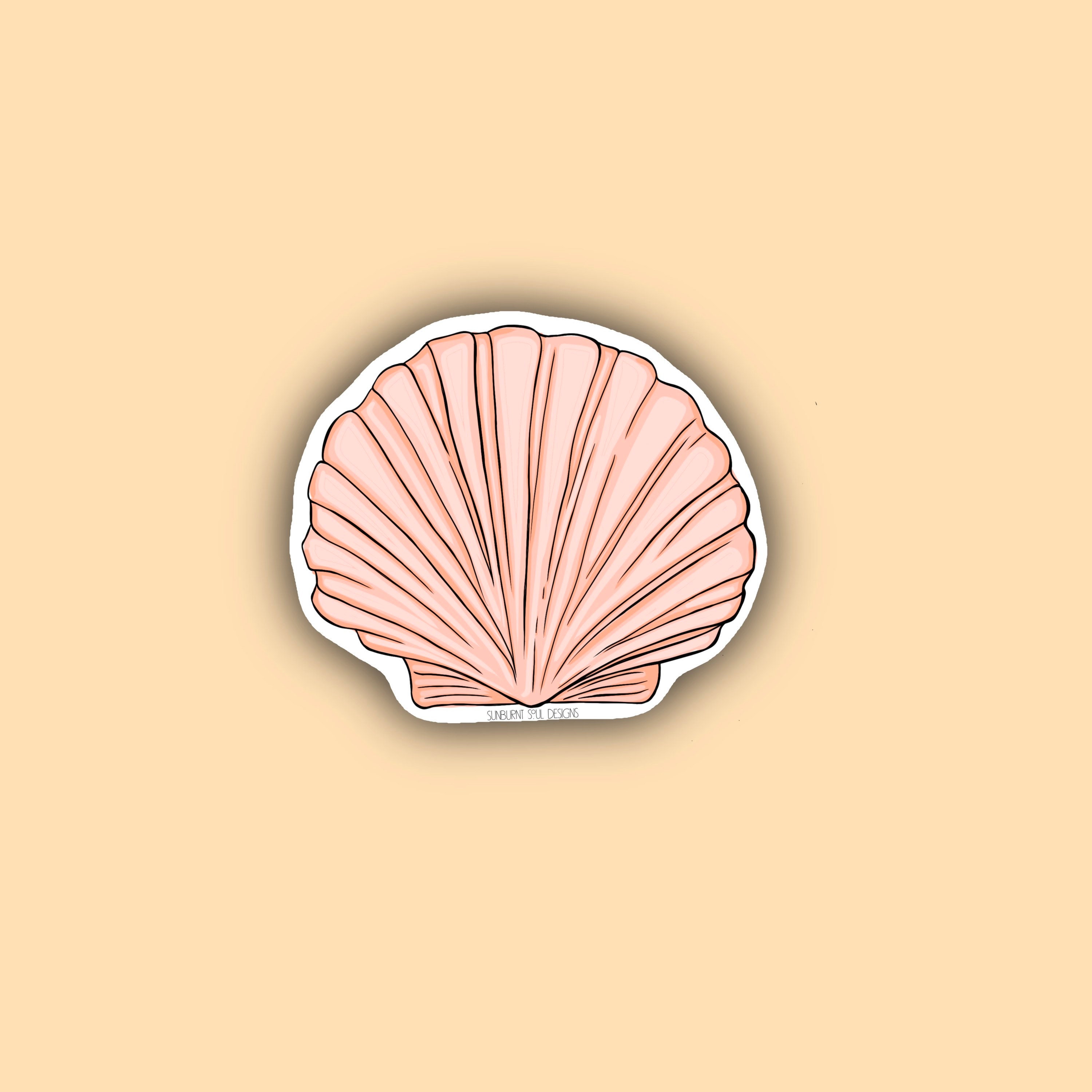 Shell Yeah Seashell sticker Cute Tropical Pastel sticker | Etsy