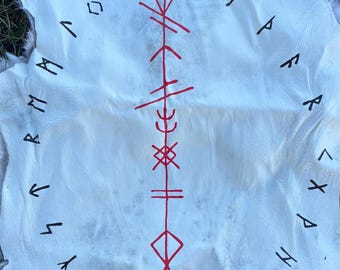 Magic Runic Circle Norse Altar Cloth