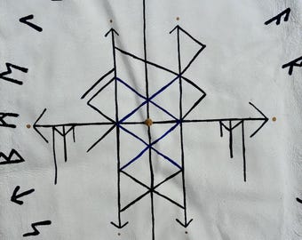 Hel Goddess Queen Hel of Helheim Norse Altar Cloth