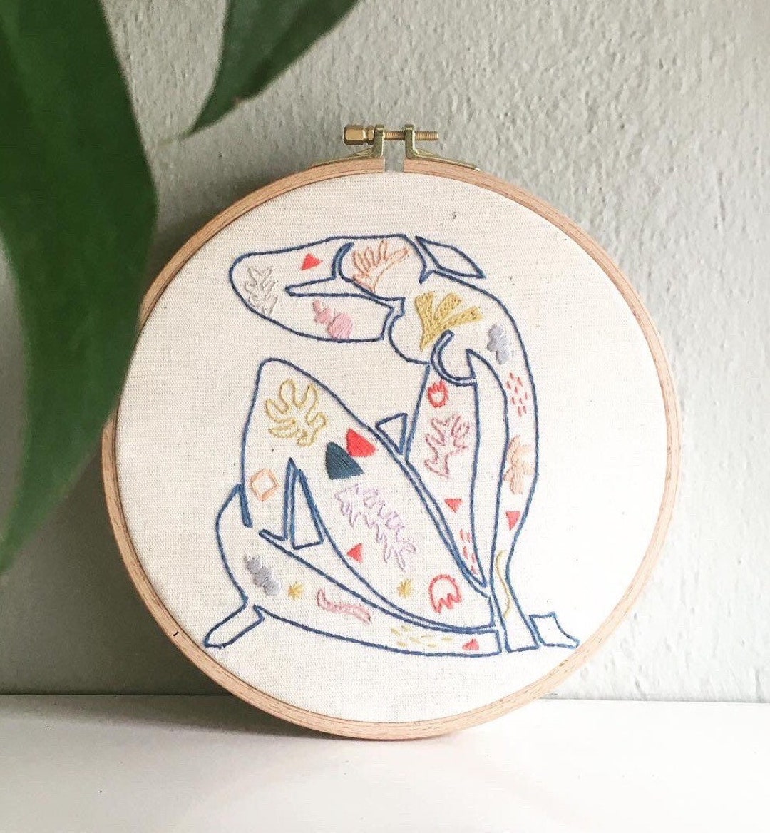 Curated visual reference: Gallery Detail: Finished Handmade Embroidery Henri Matisse Inspired Modern Wall Art