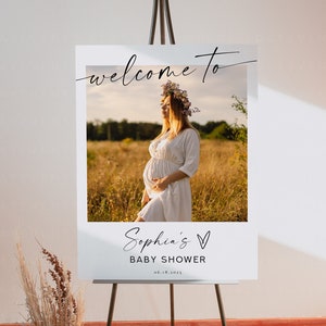 Baby Shower Sign, Baby Shower Welcome Sign, Baby Shower Sign Template, Photo Baby Shower Sign, Welcome Sign Template, DIY Template, Lily