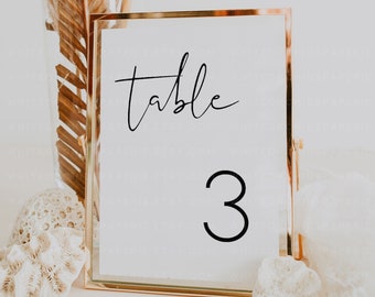 Mimimalist Table Numbers, Wedding Table Numbers, Table Numbers Template, Table Numbers Printable, Wedding Table Cards, Boho Numbers, Amelia