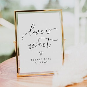 Love is Sweet SIgn, Love is Sweet Take A Treat sign, Take A Treat Sign, Take One Sign, Love is Sweet Wedding Sign, Dessert Table Sign, Zoe