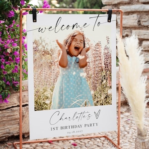 Birthday Party Welcome Sign, Birthday Welcome Sign Photo, Birthday Party sign, Party Welcome Sign, Party Sign, Welcome Sign, Lily