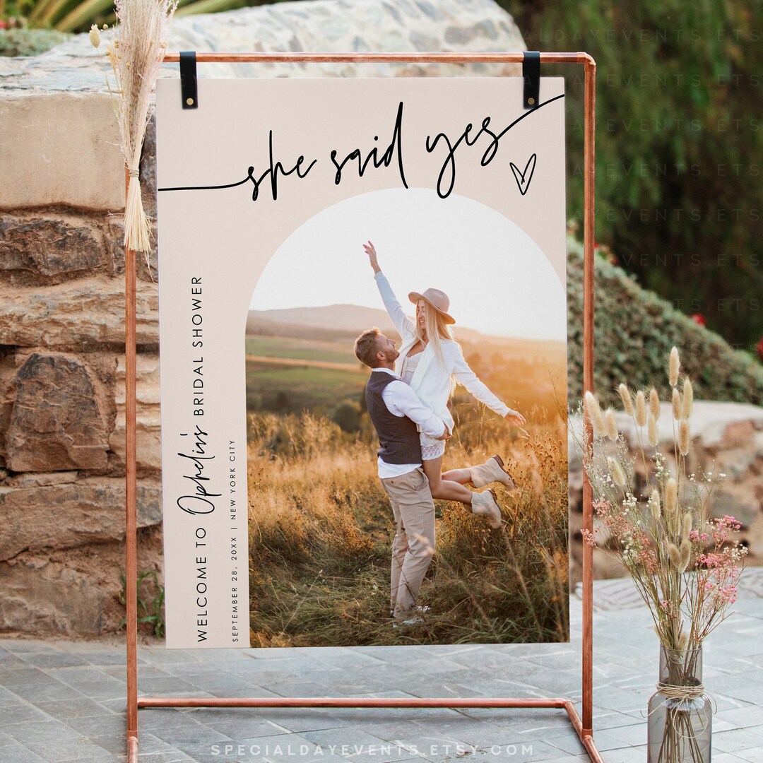 Bridal Shower Sign Template, Bridal Shower Sign Photo, Bridal Shower ...