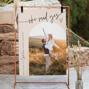 Bridal Shower Sign Template, Bridal Shower Sign Photo, Bridal Shower Welcome Sign, Bridal Shower Sign, DIY Photo Welcome Sign, Kylie