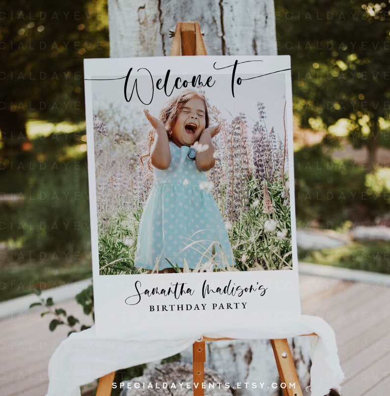 Birthday Party Sign Birthday Sign Photo Etsy