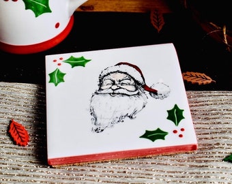 Vintage Santa Christmas Coaster