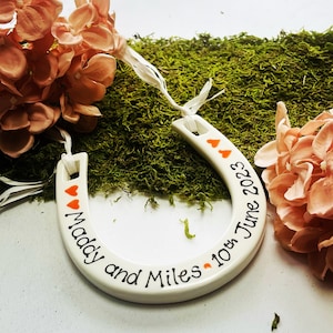 Personalised Wedding Horseshoe Keepsake