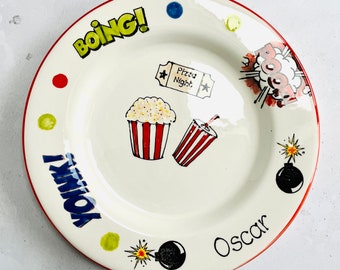 Personalised Pizza and Popcorn Plate