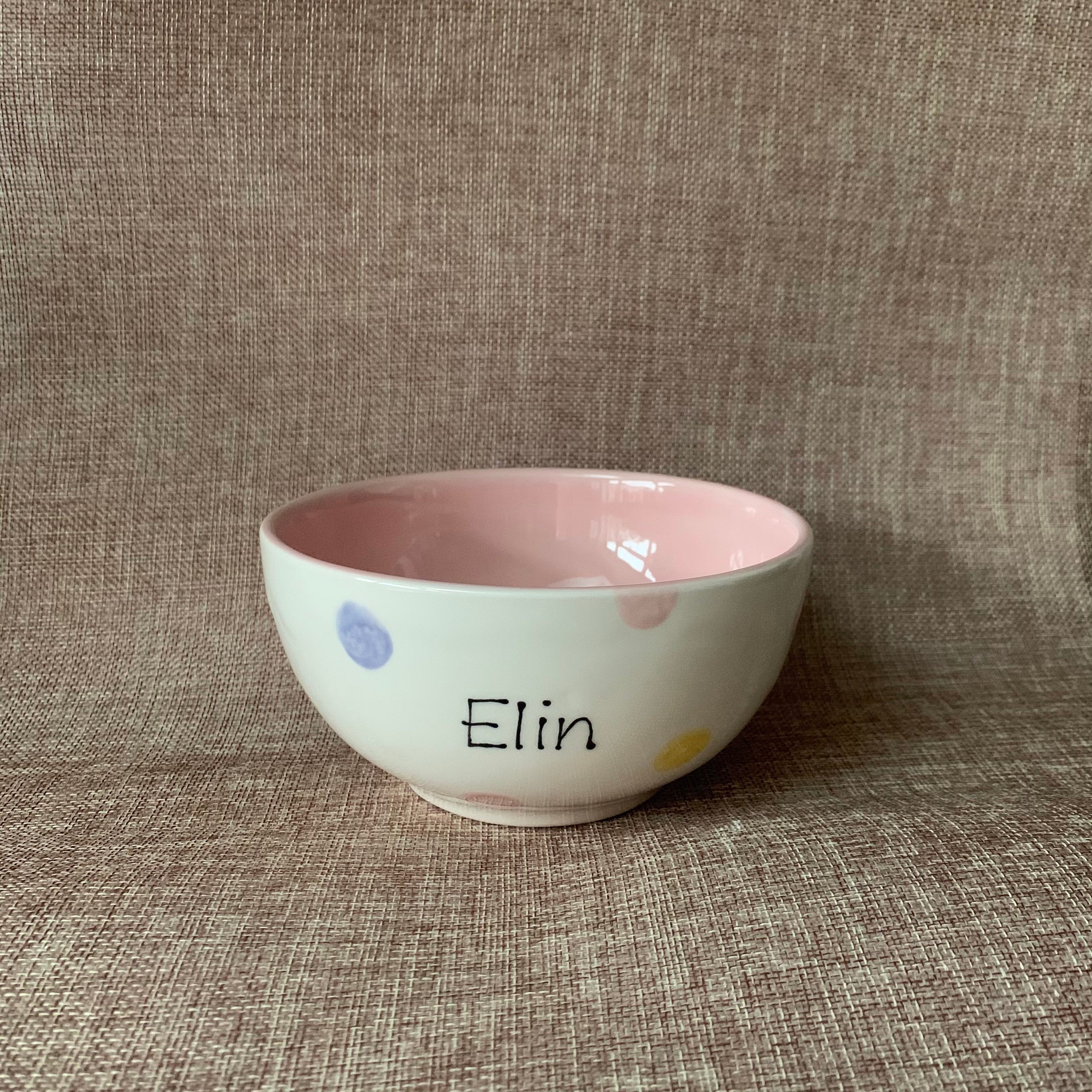 Personalised Spotty Dotty Cereal Bowl Etsy