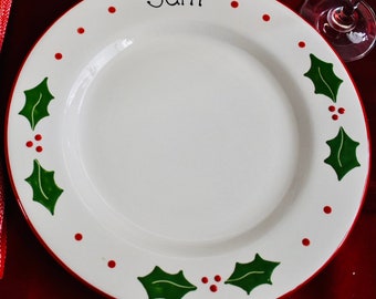 Personalised Christmas Dinner Plate