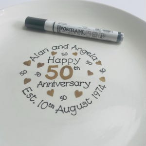 Personalised Anniversary Signature Platter