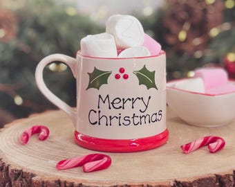 Personalised Classic Christmas Hot Chocolate Mug