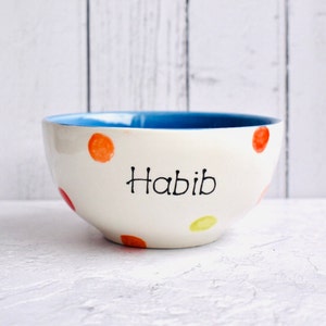 Personalised Spotty Dotty Cereal Bowl image 7