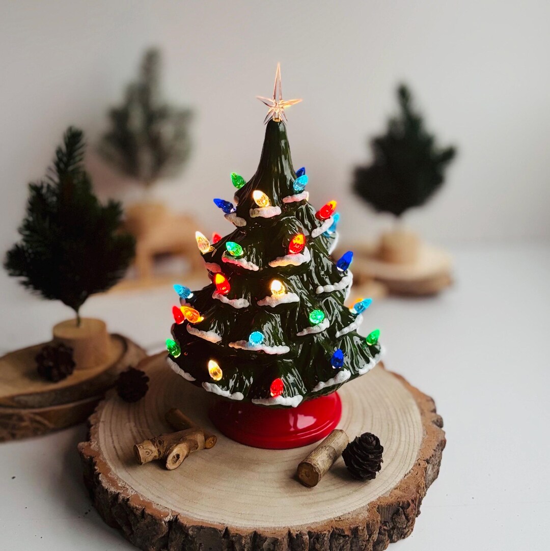 Vintage Style Ceramic Light up Christmas Tree - Etsy