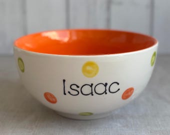 Personalised Spotty Dotty Cereal Bowl