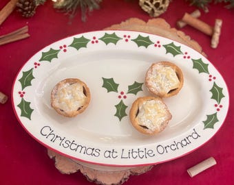 Classic Christmas Oval Serving Platter