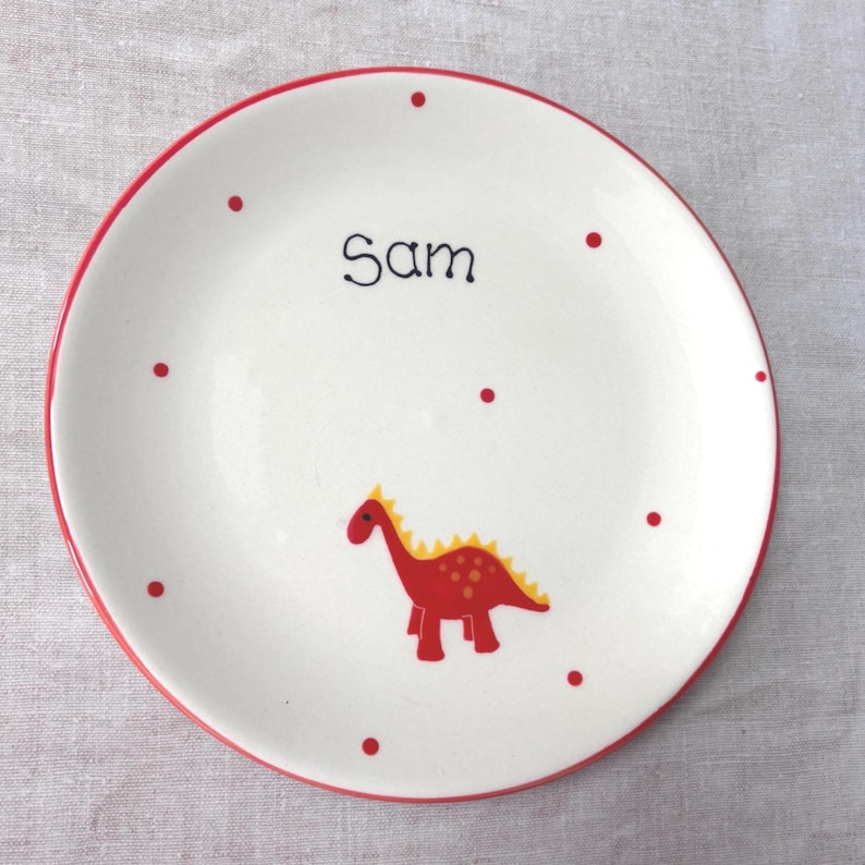 Personalised Dinosaur Pasta Bowl/ Plate image 3