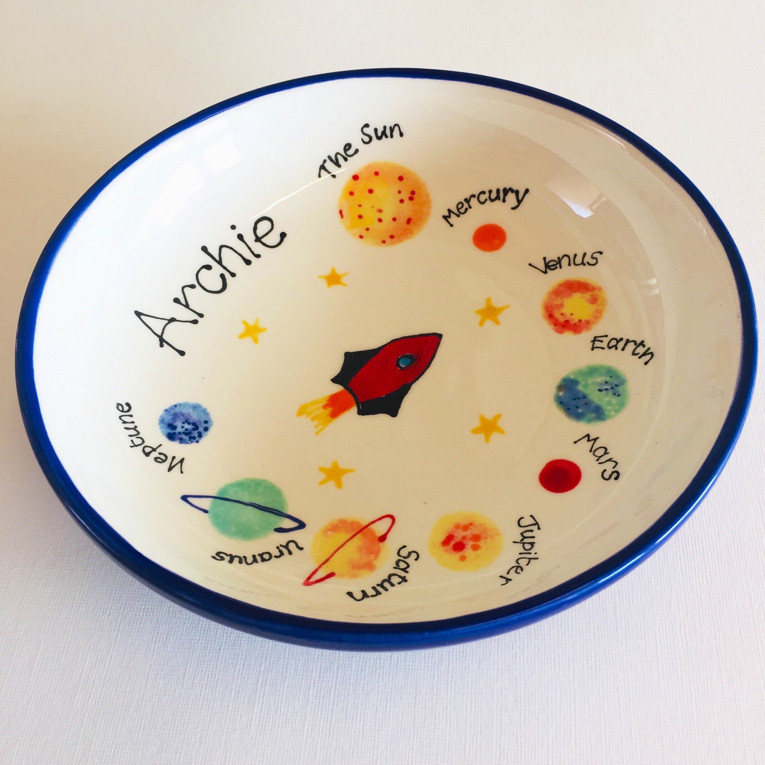 Personalised Space Bowl/ Plate Etsy