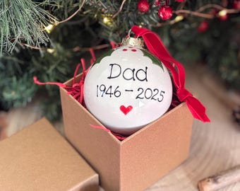 Personalised Hand Painted Memorial Bauble
