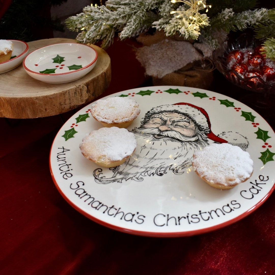 Personalised Vintage Santa Cake Stand Etsy