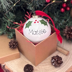 Personalised hand painted Classic Christmas Bauble