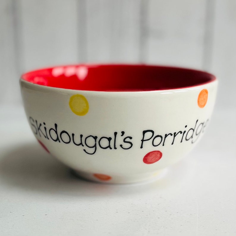 Personalised Spotty Dotty Cereal Bowl image 9