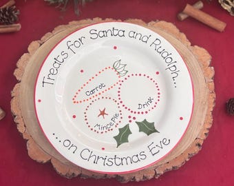 Personalised Christmas Treats for Santa Plate