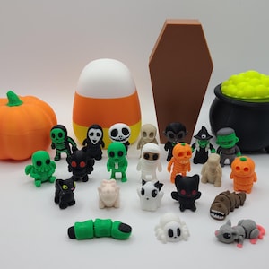 Halloween Mini Fidget Toy Mystery Pack 8 mystery minis and container
