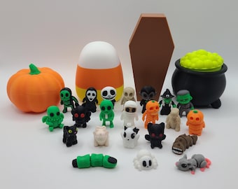 Halloween Mini Fidget Toy Mystery Pack 8 mystery minis and container