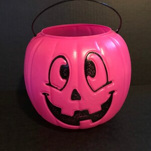 Vintage Halloween Purple Pink Pumpkin Candy Pail Bucket Blow | Etsy