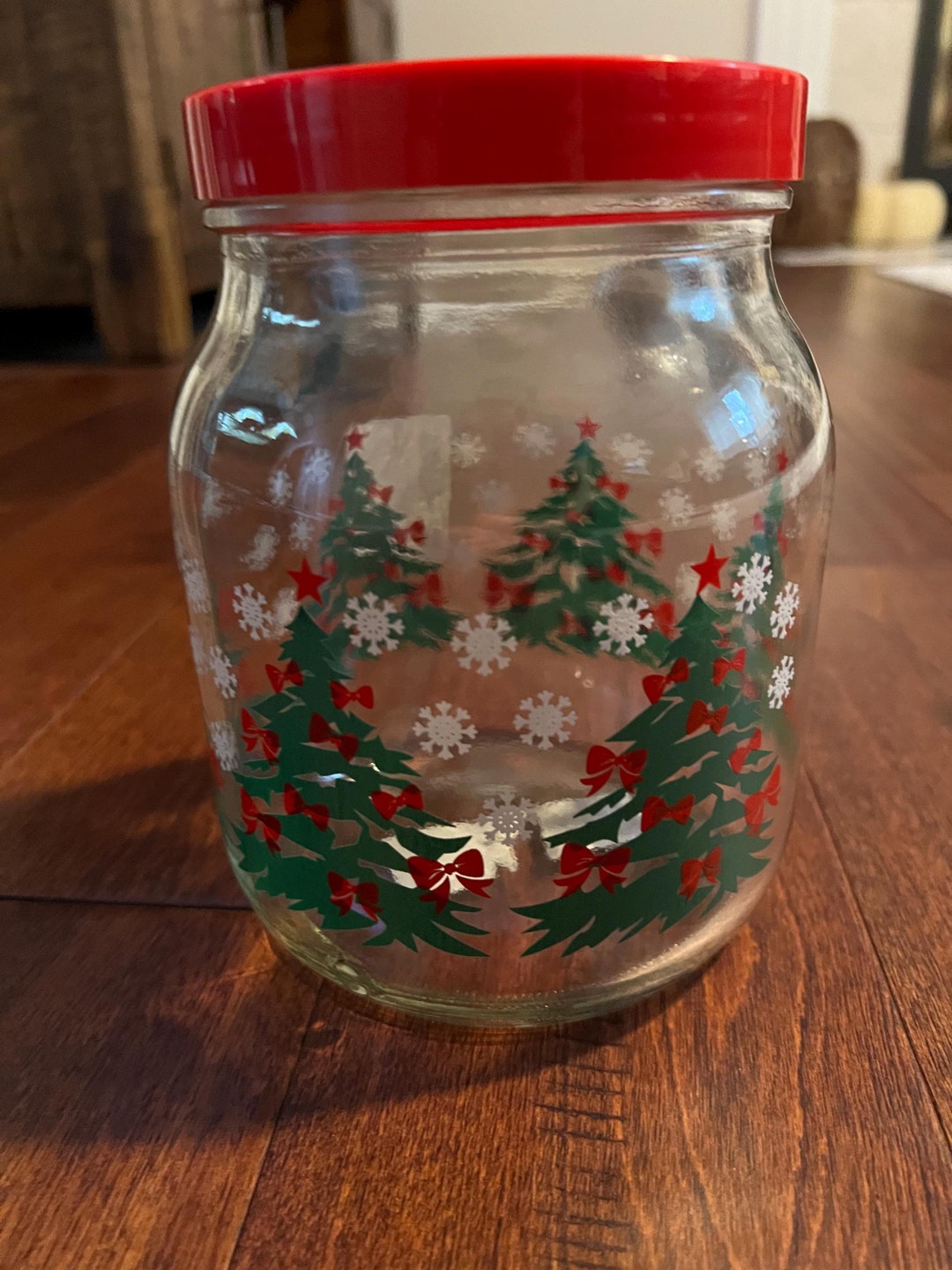 Anchor hocking christmas tree candy jar